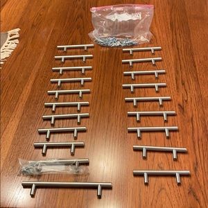 Stainless hardware cabinet handles